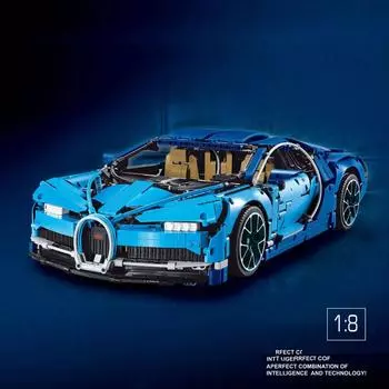 Супер гоночный автомобиль High Tech Buga Модель Строительные блоки Кирпичи Детские игрушки для детей Взрослые Подарки на Рождество и день рождения No Original Box