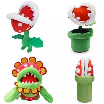 Супер Марио Chomper плюшевая игрушка большой яд пиранья растение кукла Людоед цветы мультяшная мягкая кукла зимние хлопковые тапочки подарки