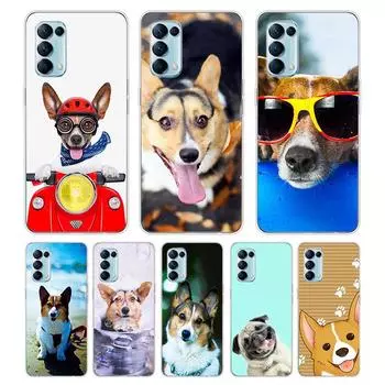 Супер милые собаки корги для OPPO Reno7 SE 6 5 ZF 4G 5G Find X2 X3 Neo Lite Pro Plus, прозрачный мягкий чехол для телефона OPPO Reno5 F 4G