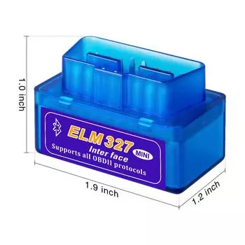 Супер Мини ELM327 Bluetooth V2.1 OBD2 Автомобильный диагностический инструмент ELM 327 Bluetooth для Android/Symbian для протокола OBDII синий