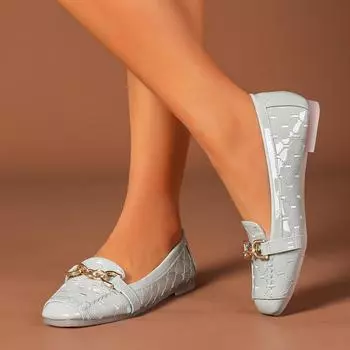 Super soft-soled women s shoes spring flat shoes spring and autumn large size shallow loafers single shoes four seasons shoes new Xiaoxiangfeng 35 светло-серый
