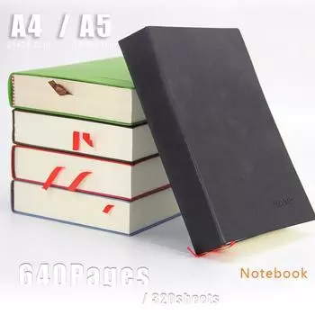 Супер толстый блокнот формата А4/А5, канцелярские товары, утолщенный блокнот-дневник, 640 страниц, с подкладкой внутри. A5 (14.8x21cm) синий