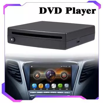 Супертонкий USB-питание, внешний автомобильный CD-DVD-плеер, совместимый с ПК, светодиодным телевизором, MP5, мультимедийный плеер, автомобильные аксессуары чёрный