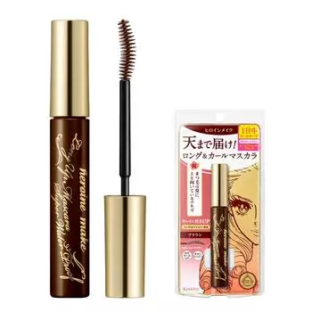 Суперводостойкая тушь для ресниц Kiss Me Heroine Make Long Up, оттенок 02 Коричневый, 1 шт.