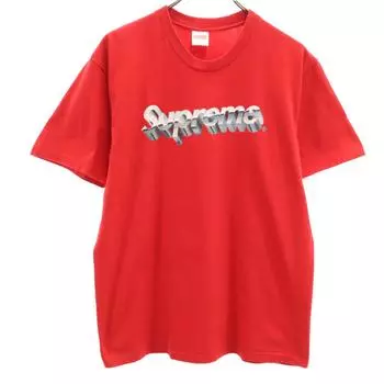 Supreme Сделано в США Футболка с коротким рукавом M Красная Мужская Б/у
