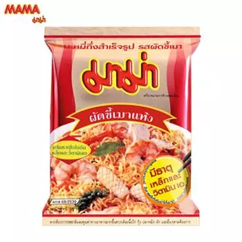 Сушеная лапша быстрого приготовления Mama со вкусом Kee Mao 60 г x 6 шт / 12 шт / 24 шт - Thai Food 60 g x 6 pcs
