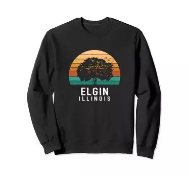 Сувенирная толстовка Elgin Vintage Sunset Illinois
