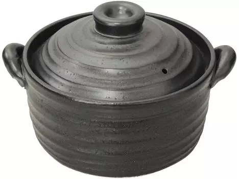 Suzuki Banko Ware Fire Compatible Rice Pot 2 Cups Black IH/Open 9006-6022