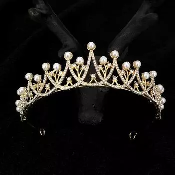 Свадебная корона со стразами, простые аксессуары для волос из сплава, модное японское и корейское свадебное платье, блестящая тиара, корона принцессы