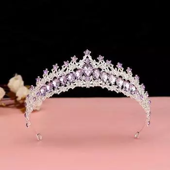 Свадебная корона-тиара, серьги, комплект из двух предметов, высококачественная корона, детские аксессуары в стиле принцессы на день рождения, свадьба, супер фея