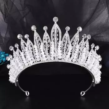 Свадебная корона, тиара в стиле барокко со стразами, изысканная корона с бусинами ручной работы, аксессуары для платья