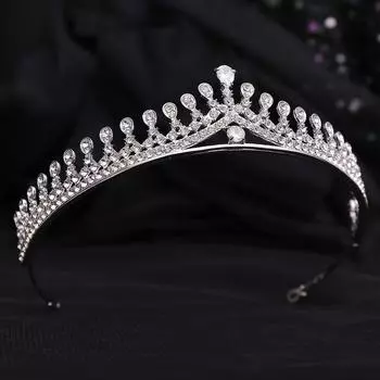 Свадебные украшения AAA Циркон Корона повязка на голову Свадебные аксессуары для волос Аксессуары для свадебного платья