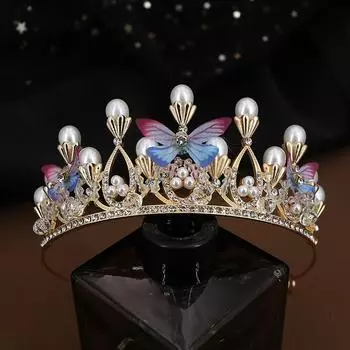 Свадебные украшения, свадебное платье, аксессуары, модная красочная корона ручной работы, принадлежности для украшения выпечки на день рождения, праздничные цветы