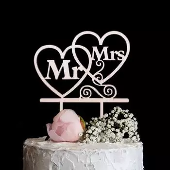 Свадебный декор в деревенском стиле, деревянная буква «Mr&Mrs Love», украшение на торт «Just Married», украшение на свадьбу, помолвку, вечеринку, принадлежности