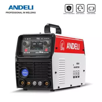 Сварочный аппарат TIG ANDELI TIG-250 PRO ACDC с импульсным холодным MMA TIG AC/DC сварочный аппарат для сварки алюминия