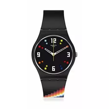 [Swatch] Часы ЧЕРНЫЕ КАРУСЕЛЬНЫЕ КВАДРАТНЫЕ ИЗ МАРТОВСКОЙ КОЛЛЕКЦИИ SO28B705 Черные