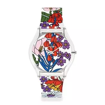 [Swatch] Часы Swatch BOTANICAL PARADISE SKIN Classic SS08K110 женские белые