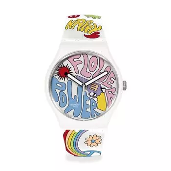[Swatch] Часы Swatch POWER OF PEACE Новые Gent SO32W107 Белые