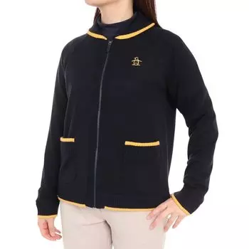 Sweater Windproof Full Zip Knit Blouson Warm Golf MGWWJL02 NV00 [Munsingwear] Women s (Navy)