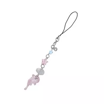 Sweet Fish Shell Star Bead Phone Charm Straps Car Key Hanging Pendants Fashion Bag Decoration Lanyard Accessories розовый