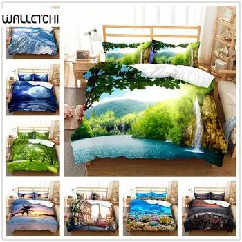 Sweet Memory Landscape Witness Love Пододеяльник Комплект постельного белья King Queen Double Full Twin Single Size Комплект постельного белья EU single(135x200cm)