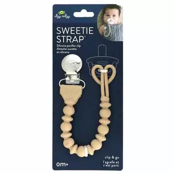 Sweetie Strap™, Silicone Pacifier Clips, 0+ Months, Toast, 1 Count