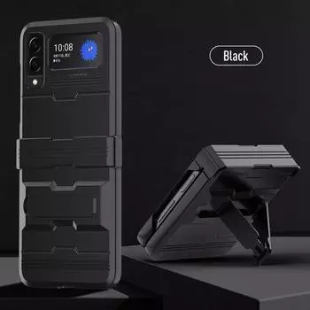 Сверхмощный защитный чехол-держатель для брони для Samsung Galaxy Z Flip3 5g Flip 3, нескользящие чехлы-сумки для телефонов for Samsung Z Flip 3 серый