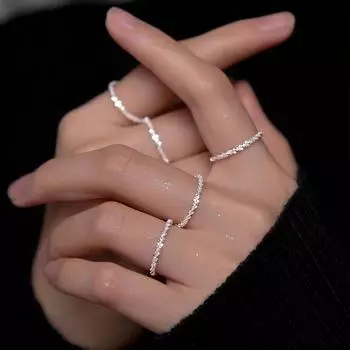 Сверкающие кольца, блестящие цепи, многослойные браслеты и яркие украшения в виде звездного неба для женщин No. 14-Golden Starry Sky золотой