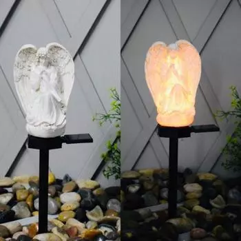 Светильник Yousheng Solar Angel Stake, красиво изготовленный декор для сада на открытом воздухе, водонепроницаемый, устойчивый к выцветанию садовый светильник C