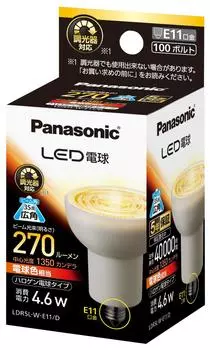 Светодиодная лампа Panasonic E11, эквивалентная по цвету галогенная лампа, совместимая с цоколем LDR5LWE11D, (4.6 Вт), тип,