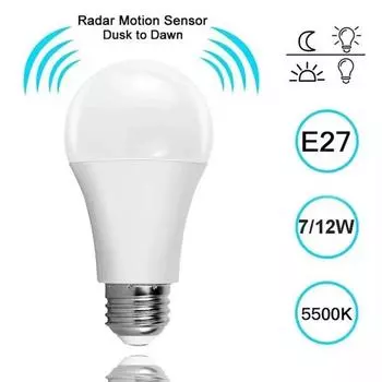 Светодиодная лампа радарного датчика E27 7W