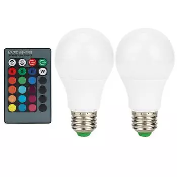 Светодиодная лампочка E27 5 Вт RGB со сменой цвета и дистанционным управлением для домашнего декора и вечеринки 85 В?265В