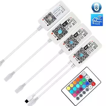 Светодиодная лента 5 В 12 В 24 В WIFI RGB RGBW контроллер Android IOS приложение Blue Tooth-совместимое Magic Home ИК-управление для светодиодной ленты RGB RGBW