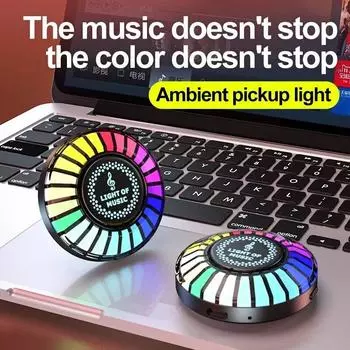 Светодиодная лента RGB со звуком, атмосферное освещение, умное управление приложением, ритм-музыкальная лампа для автомобиля, бара, комнаты, игрового украшения рабочего стола