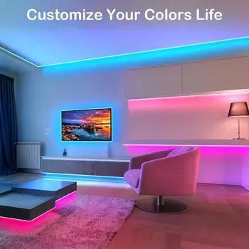 Светодиодная лента с USB-разъемом, 44 клавиши, 5050, многоцветная RGB-подсветка для ТВ, бар, игровая комната, семейная вечеринка, украшение, ночник 1m