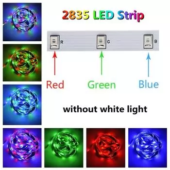 Светодиодная лента USB 5 В 1 м 2835 RGB-подсветка, гибкая светодиодная лента для подсветки экрана телевизора, декоративная диодная лента 0-5W&1m