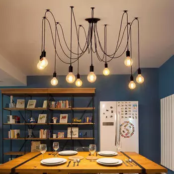 Светодиодная люстра Spider Потолочный светильник Подвесной светильник Nordic Retro Lights