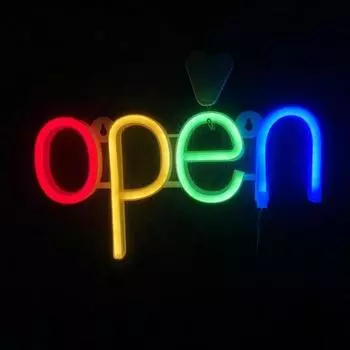 Светодиодная неоновая вывеска креативной формы IP44 водонепроницаемая без мерцания работающая от батареек широкое применение декоративная ПВХ ОТКРЫТАЯ неоновая вывеска лампа реквизит для праздничной вечеринки