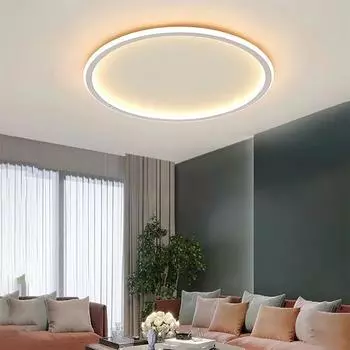 Светодиодная потолочная люстра Nordic Simple Round Ceiling Lights Living Room Dining Room Bedroom Corridor Home Indoor Nordic Lamps Lighting Natural White(no RC)