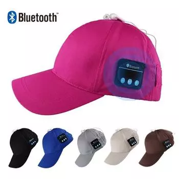 Светодиодная шапка с Bluetooth-гарнитурой для бега ночью на открытом воздухе M (56-58cm) чёрный