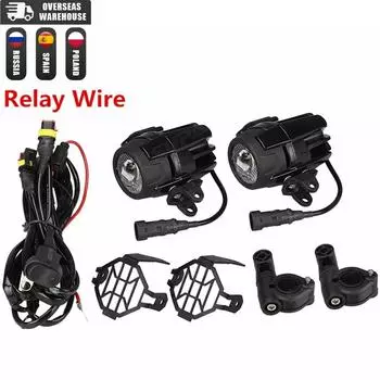 Светодиодная вспомогательная лампа для мотоцикла BMW R1200GS F800GS ADV Yamaha MT07 MT09 CRF1000L Africa Twin Kawasaki Противотуманные фары дальнего света