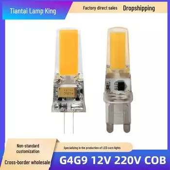 Светодиодные бусины в форме кукурузы G4 COB 3 Вт, 12 В/220 В переменного/постоянного тока, универсальный источник света для хрустальной люстры высокой яркости G4 1505 3W 220V