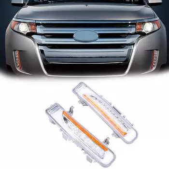 Светодиодные дневные ходовые огни для Ford Edge (первое поколение)2011 2012 2013 2014 Рестайлинг ДХО Сигнал поворота Противотуманные фары Аксессуары