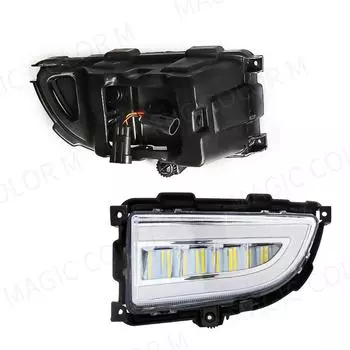 Светодиодные фары DRL для Mitsubishi Lancer 2004 2005 2006 дневные ходовые огни белый желтый указатель поворота передний бампер противотуманная фара 12 В
