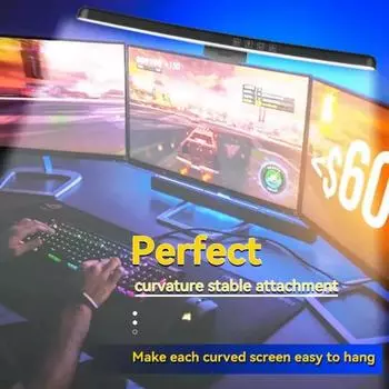 Светодиодные лампы для мониторов, барные лампы RGB с регулируемой яркостью, настольные лампы, экран, подвесной компьютерный светильник для монитора, освещение ПК для дома, спальни, кабинета, офиса