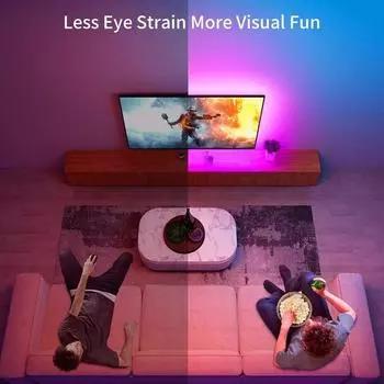 Светодиодные лампы для телевизора RGB 5050 светодиодная лента с управлением по Bluetooth 5 В USB светодиодная лента гибкая лента для подсветки телевизора украшение комнаты 1m