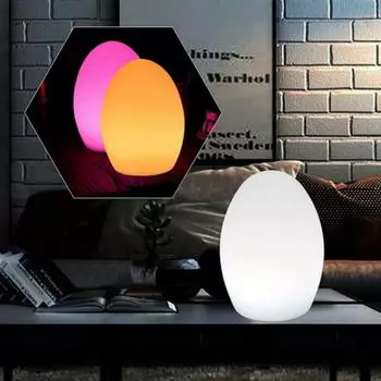Светодиодные ночные светильники USB перезаряжаемые в форме яйца RGB Pat Light Baby Feeding Sleeping Eye Protection Lamp Outdoor Bar Настольная лампа