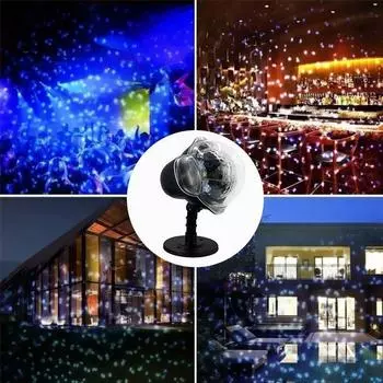 Светодиодный мини-проектор для снега с дистанционным управлением, водонепроницаемый, регулируемый, декоративный светильник AU Plug