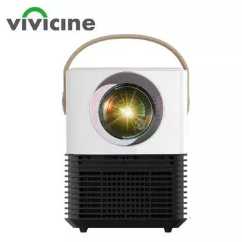Светодиодный мини-проектор Vivicine, карманный проектор для домашнего кинотеатра с HDMI USB, опция видеопроектора Android Bluetooth Projetor белый