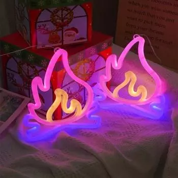 Светодиодный неоновый знак в форме молнии настенный ночник USB-батарейный светильник для дома, спальни, вечеринки, свадьбы, декора, настольная лампа розы красного
